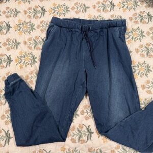 Go Colors Casual Blue Denim Joggers